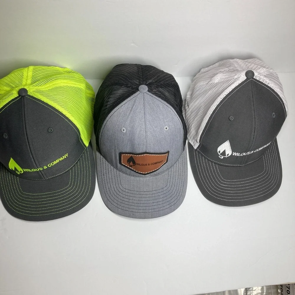 Wilgus & Company‎ Cap Hat Adult Adjustable Mesh Snapback Lot of 3 Cadiz Ohio